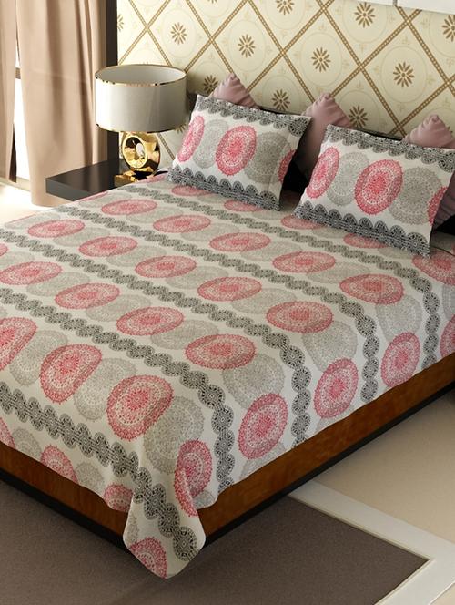 off white cotton blend bed sheet set - 11579044 - Very Small Image - 1