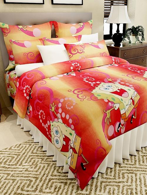 kids print double bed sheet with 2 pillow covers - 11579104 - Very Small Image - 1