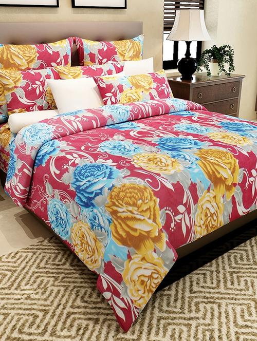 multi colored cotton printed double bedsheet set - 11579139 - Very Small Image - 1