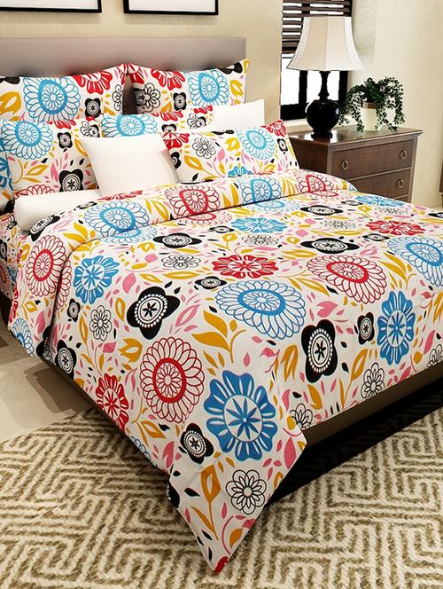 multi colored cotton printed double bedsheet set - 11579243 - Very Small Image - 1