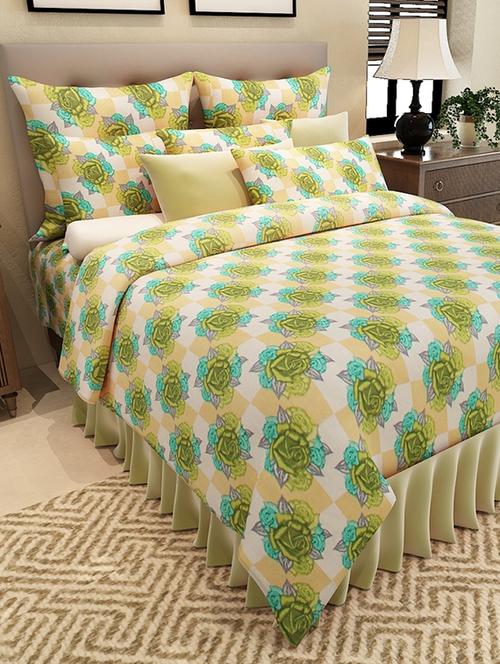 multi colored cotton printed double bedsheet set - 11579342 - Very Small Image - 1