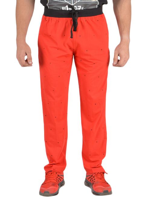 orange cotton printed track pant - 11580205 - Very Small Image - 1