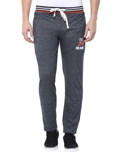 navy blue cotton ankle length track pant - 11580250 - Very Small Image - 1