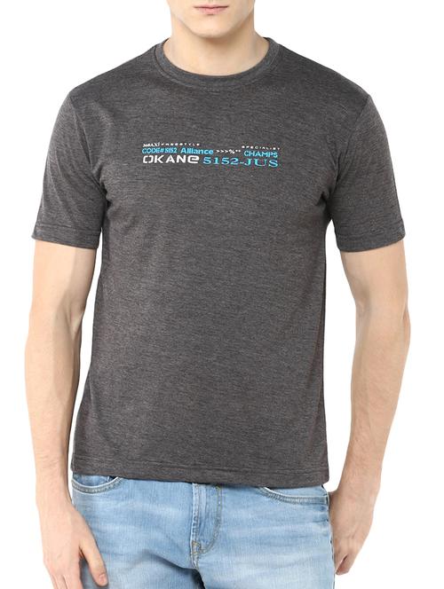 grey cotton printed t-shirt - 11580274 - Very Small Image - 1