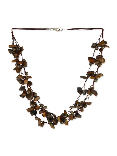 brown beads thread necklace - 1158051 - Very Small Image - 1