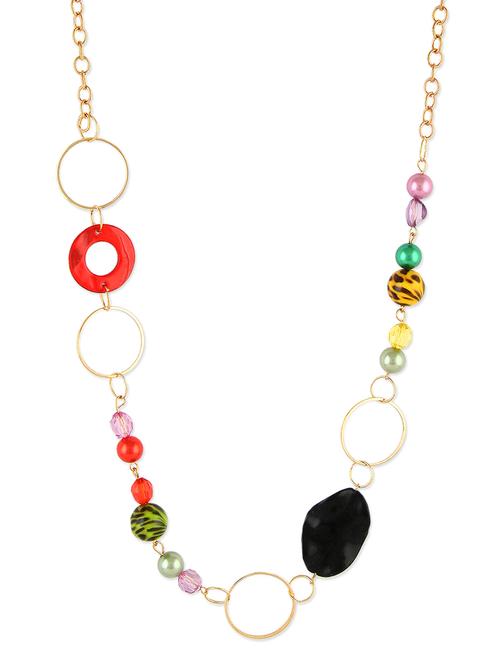 multicolour embellished metallic necklace - 1158063 - Very Small Image - 1