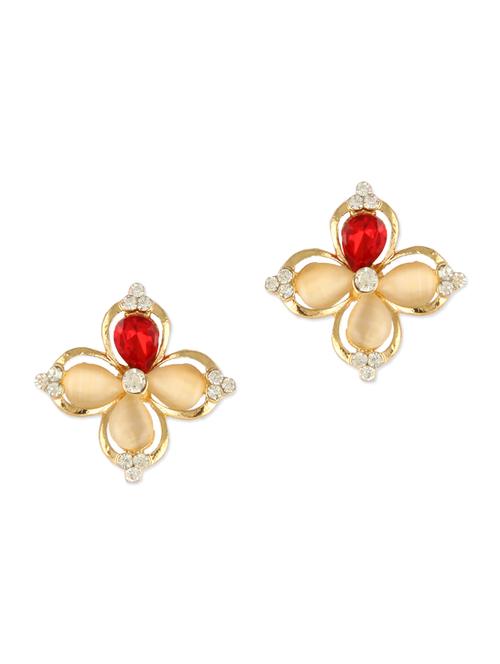 gold embellished metallic earrings - 1158073 - Very Small Image - 1