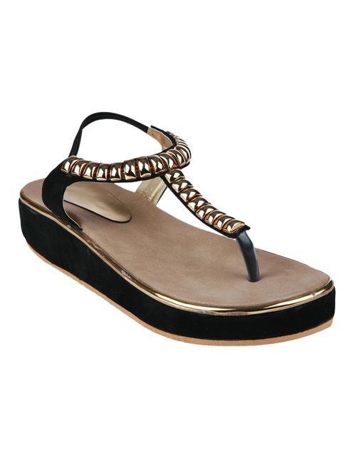 black leatherette back strap sandal - 11584494 - Very Small Image - 1