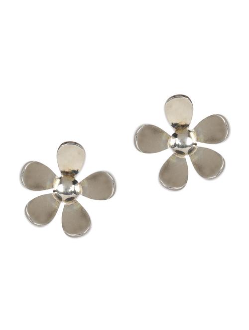 silver flower stud earrings - 1158703 - Very Small Image - 1