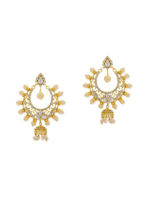 white copper chandballi earring - 11587630 - Very Small Image - 1