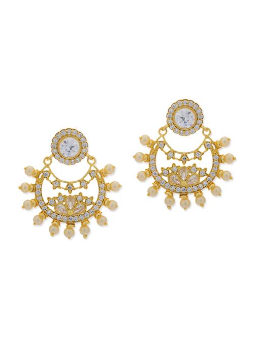 white copper chandballi earring - 11587632 - Very Small Image - 1