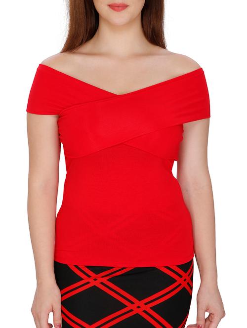 red polyester regular top - 11588824 - Very Small Image - 1