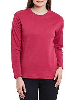 pink solid cotton tee - 11589519 - Very Small Image - 1