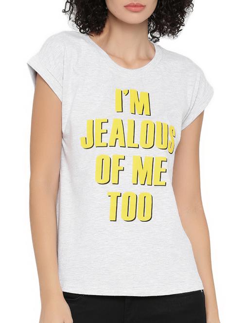 white cotton printed tee - 11590180 - Very Small Image - 1