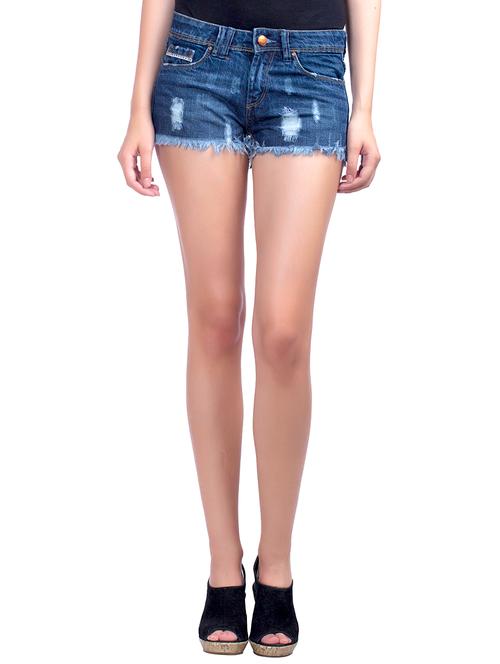 dark blue denim shorts - 11590905 - Very Small Image - 1