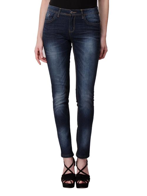 dark blue washed cotton jean - 11590936 - Very Small Image - 1