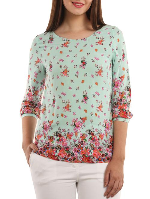 light blue viscose top - 11591830 - Very Small Image - 1