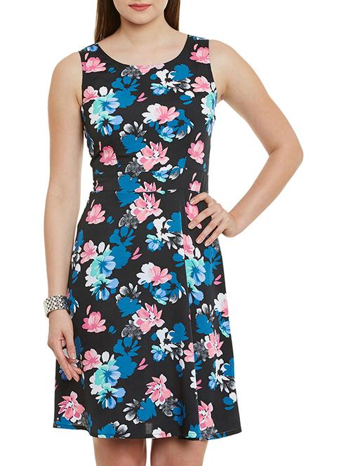 floral fit and flare dress - 11592579 - Very Small Image - 1