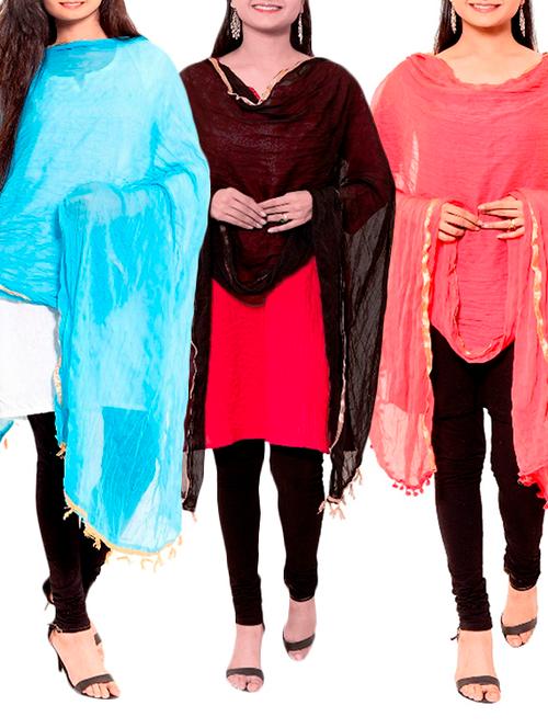 multi colored chiffon dupatta - 11593411 - Very Small Image - 1