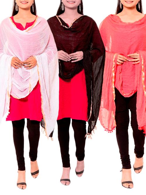multi colored chiffon dupatta - 11593412 - Very Small Image - 1