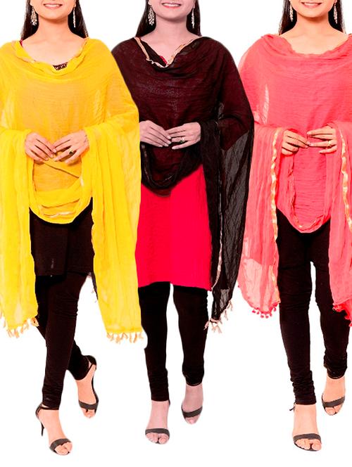 multi colored chiffon dupatta - 11593413 - Very Small Image - 1