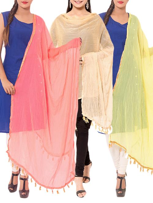multi colored chiffon dupatta - 11593437 - Very Small Image - 1