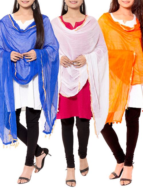 multi colored chiffon dupatta - 11593465 - Very Small Image - 1