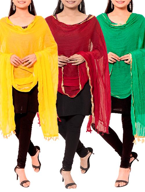 multi colored chiffon dupatta - 11593488 - Very Small Image - 1