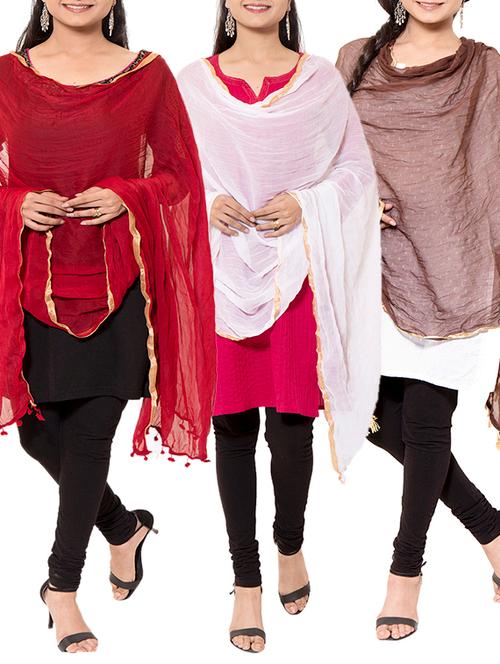 multi colored chiffon dupatta - 11593497 - Very Small Image - 1