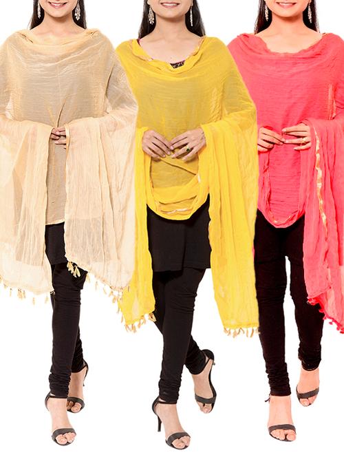 multi colored chiffon dupatta - 11593504 - Very Small Image - 1