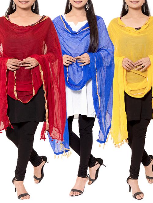 multi colored chiffon dupatta - 11593508 - Very Small Image - 1
