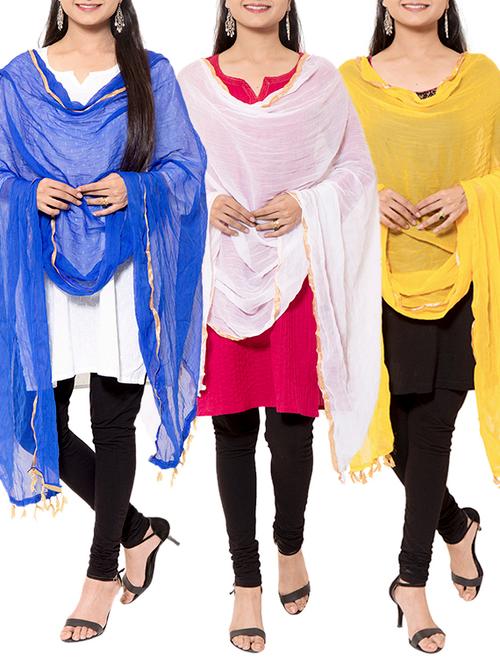 multi colored chiffon dupatta - 11593513 - Very Small Image - 1