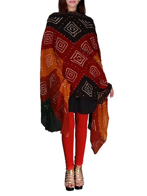 multicoloured printed cotton dupatta - 11593949 - Very Small Image - 1