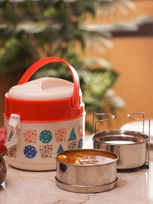 princeware newage red tiffin - 2 containers - 11593998 - Very Small Image - 1