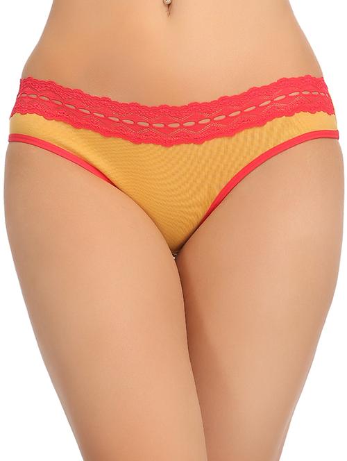 yellow cotton bikini panty - 11594591 - Very Small Image - 1