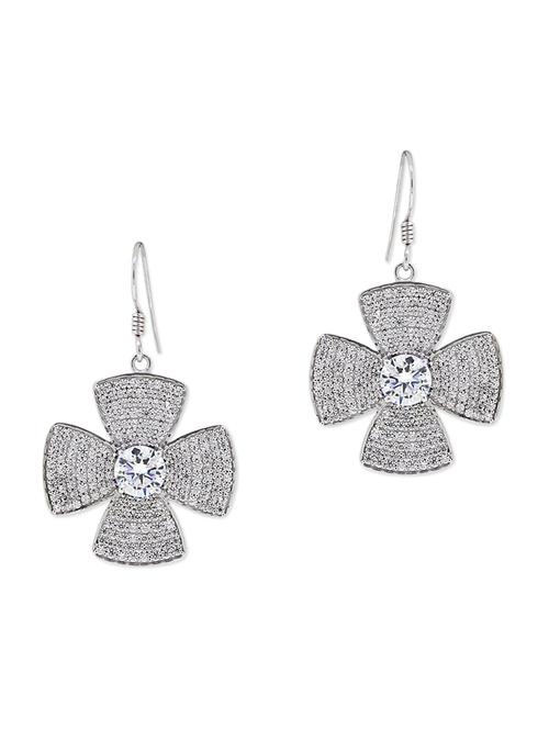 white silver drop earrings - 11596908 - Very Small Image - 1