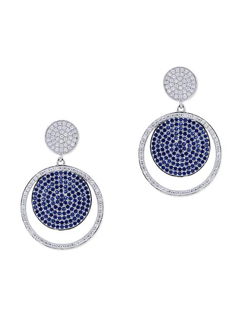 blue silver drop earrings - 11596910 - Very Small Image - 1