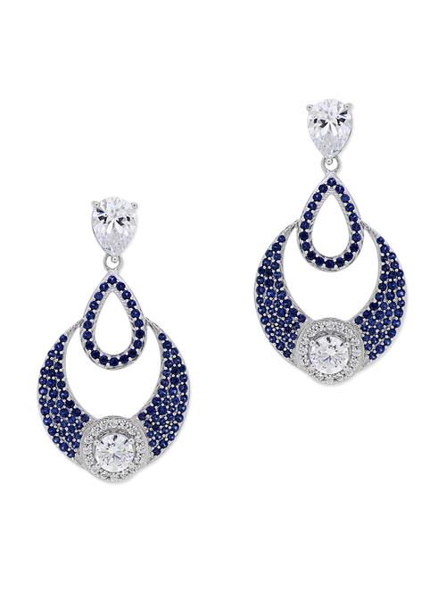 blue silver drop earrings - 11596933 - Very Small Image - 1