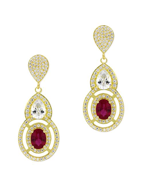 ruby golden drop earrings - 11596975 - Very Small Image - 1