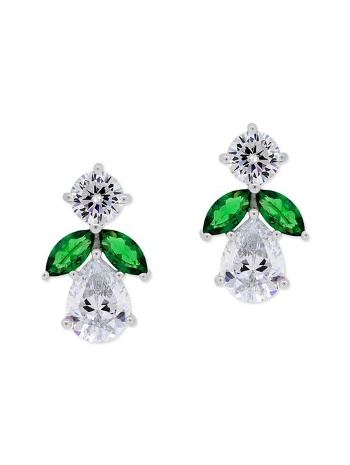 green silver studs earrings - 11596995 - Very Small Image - 1