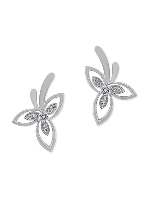 white silver studs earrings - 11597067 - Very Small Image - 1