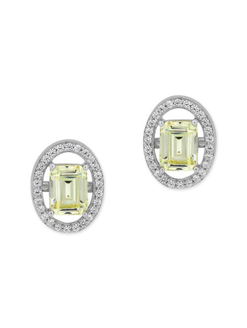 yellow silver studs earrings - 11597068 - Very Small Image - 1