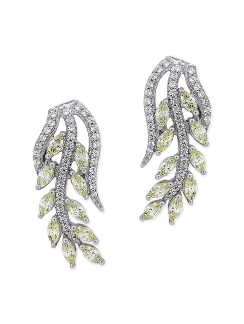 yellow silver drop earrings - 11597076 - Very Small Image - 1