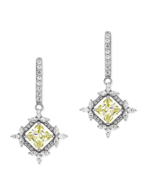 yellow silver drop earrings - 11597087 - Very Small Image - 1