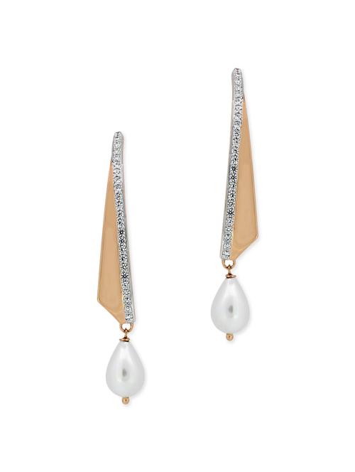 white golden drop earrings - 11597088 - Very Small Image - 1