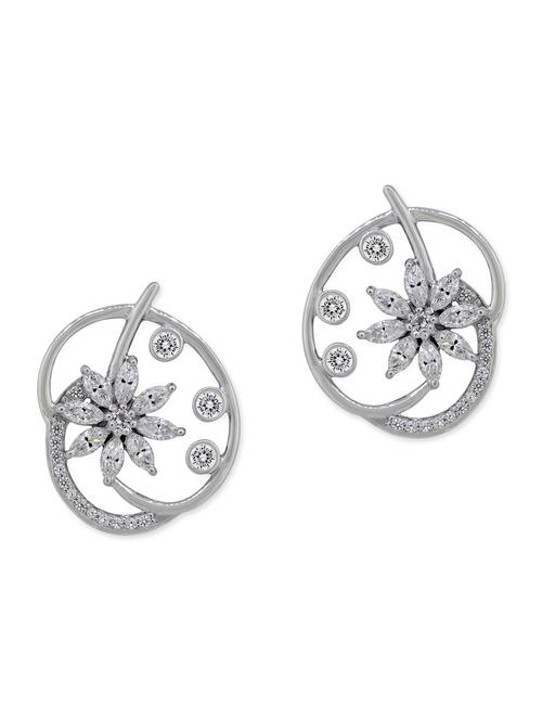 white silver studs earrings - 11597093 - Very Small Image - 1