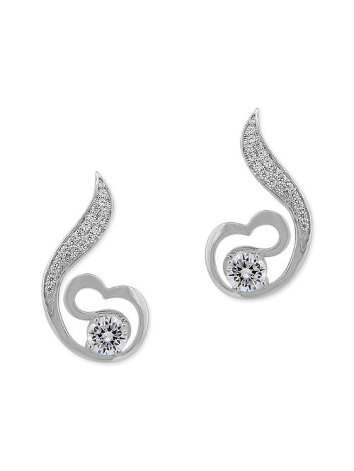 white silver studs earrings - 11597094 - Very Small Image - 1