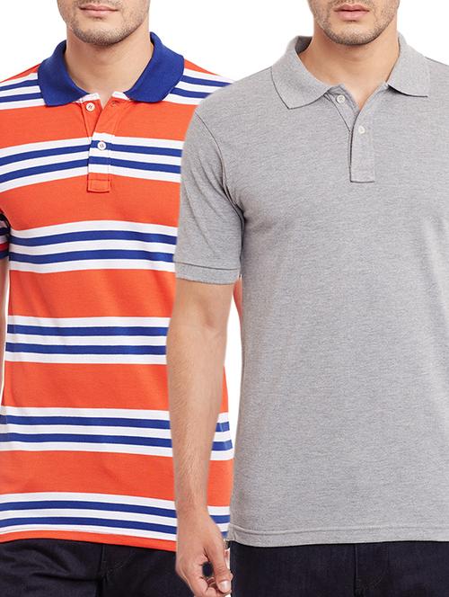 orange and grey t-shirt set - 11601771 - Very Small Image - 1