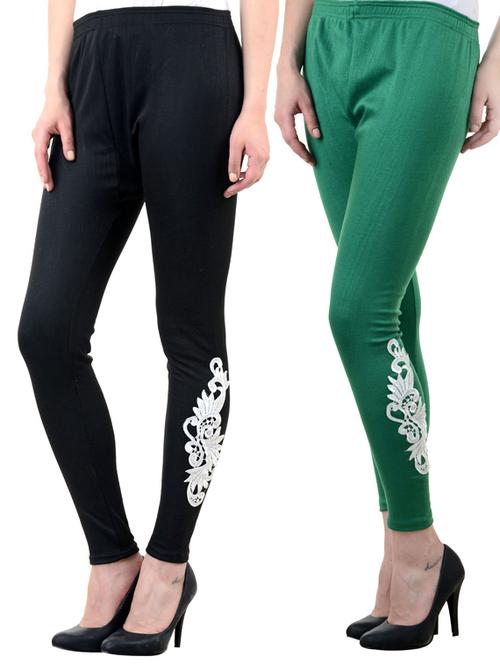 multi colored woolen legging set - 11602488 - Very Small Image - 1