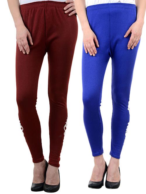 multi colored woolen legging set - 11602489 - Very Small Image - 1